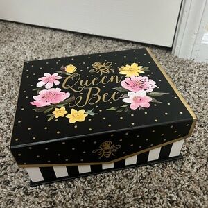 Michaels Black and Gold Queen Bee Storage Box